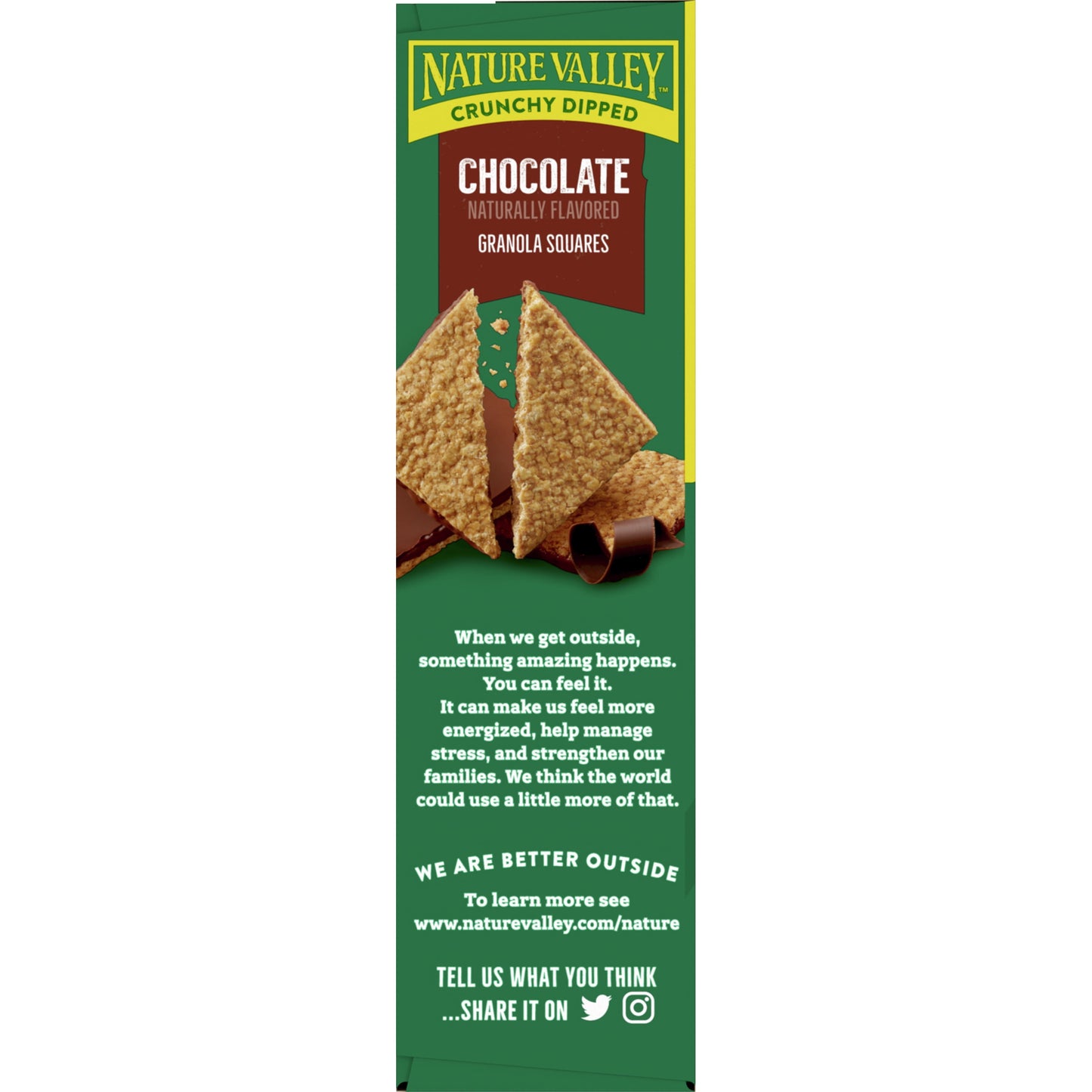 Nature Valley Crunchy Dipped Granola Squares, Oats and Chocolate, 6 ct, 4.68 OZ