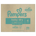 Pampers Baby Dry Diapers Size 4, 186 Count (Select for More Options)