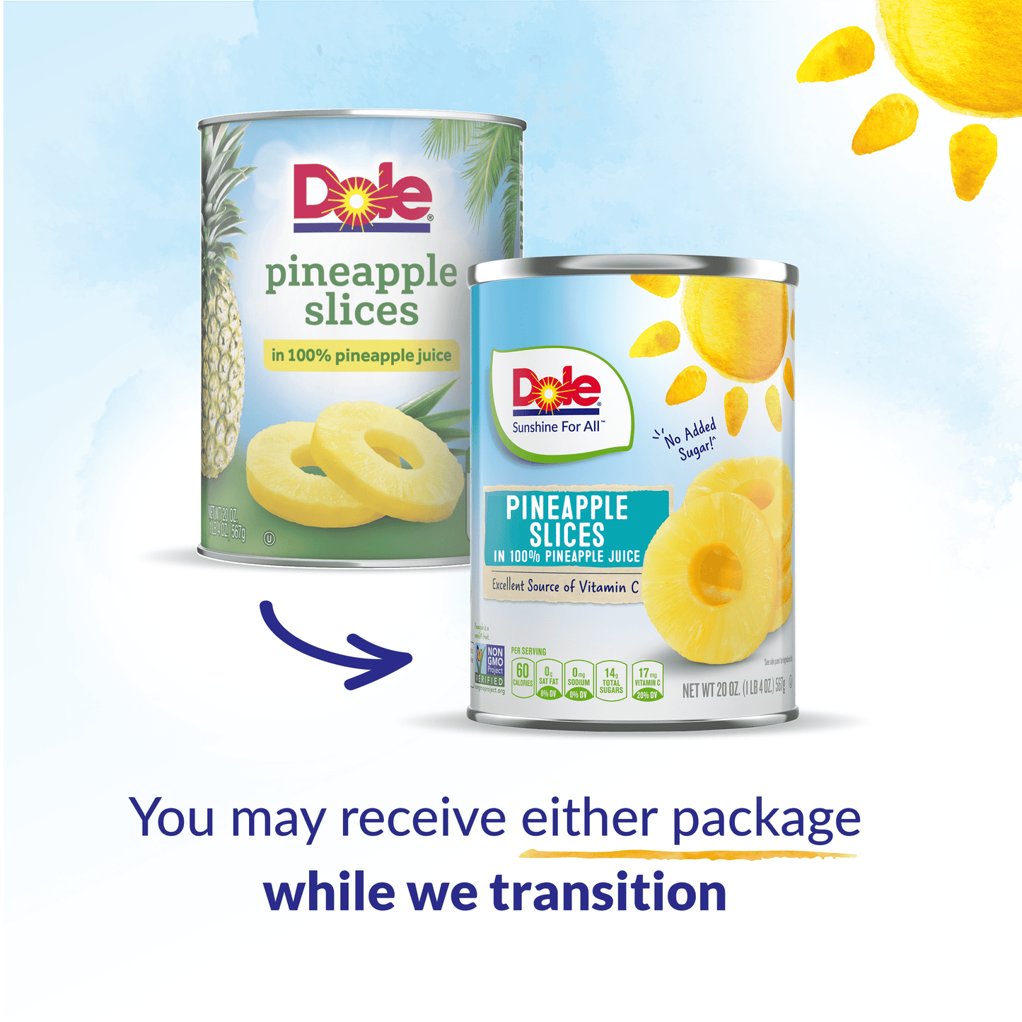 Dole Canned Pineapple Fruit Slices In 100% Pineapple Juice, 20 oz