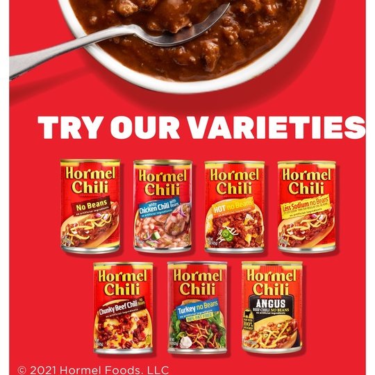 HORMEL Chili, No Beans, No Artificial Ingredients, 15 oz Aluminum Can