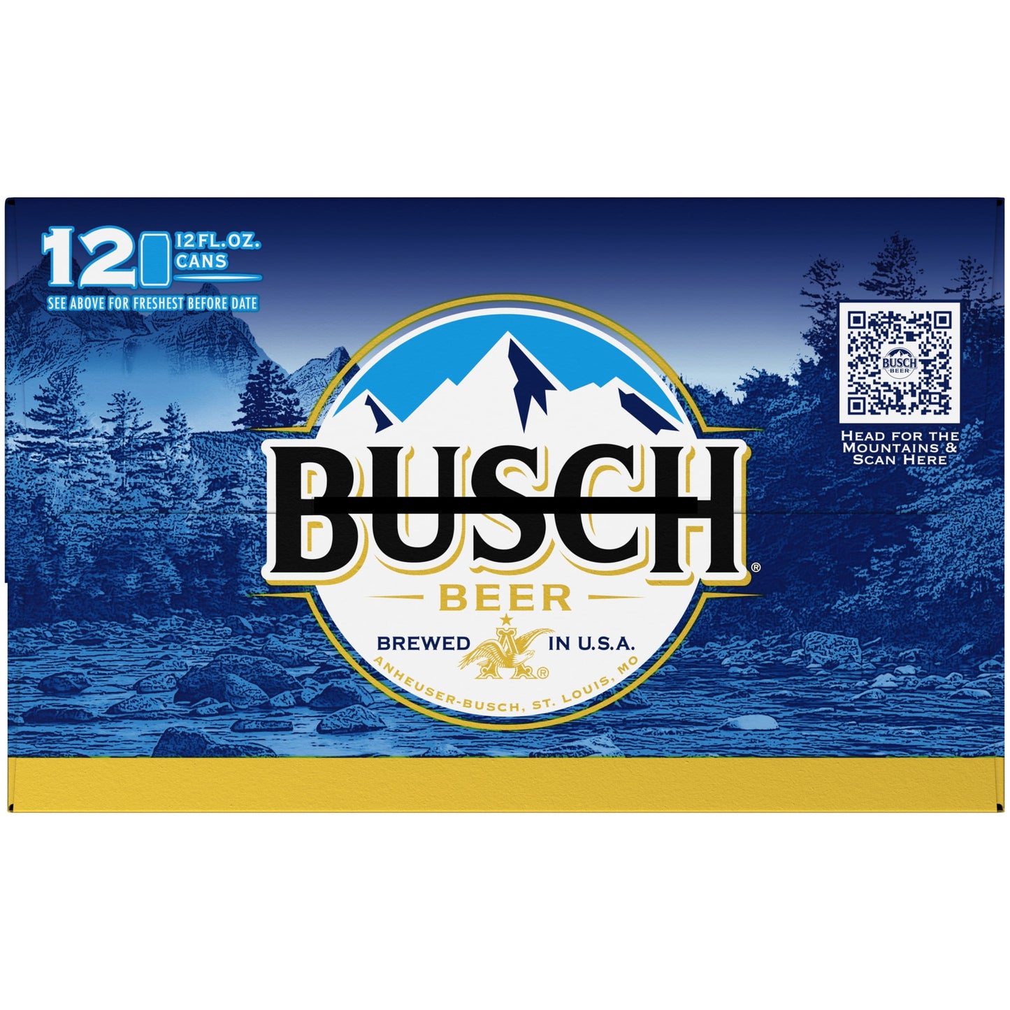 Busch Beer, 12 Pack Beer, 12 fl oz Cans, 4.3% ABV, Domestic