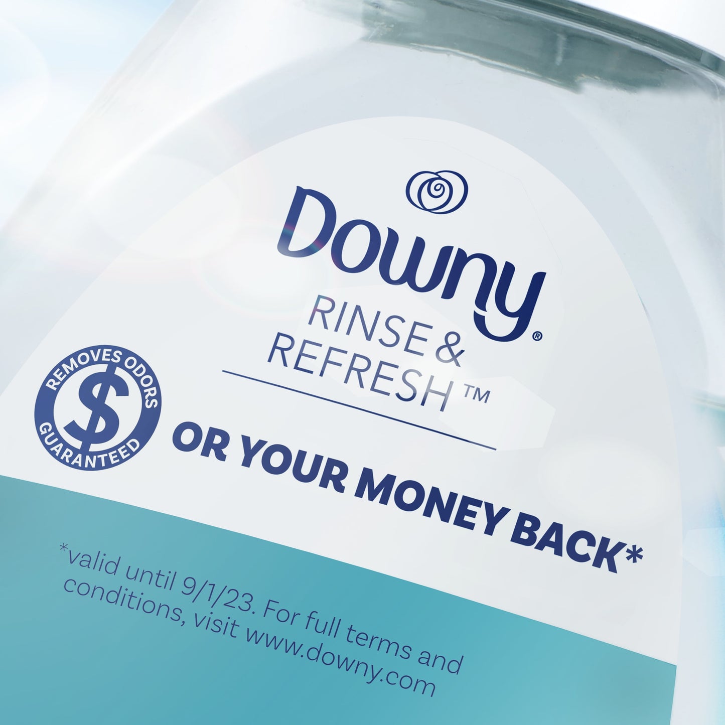 Downy Rinse & Refresh Liquid Laundry Odor Remover and Fabric Softener, Cool Cotton, 48.00 fl oz
