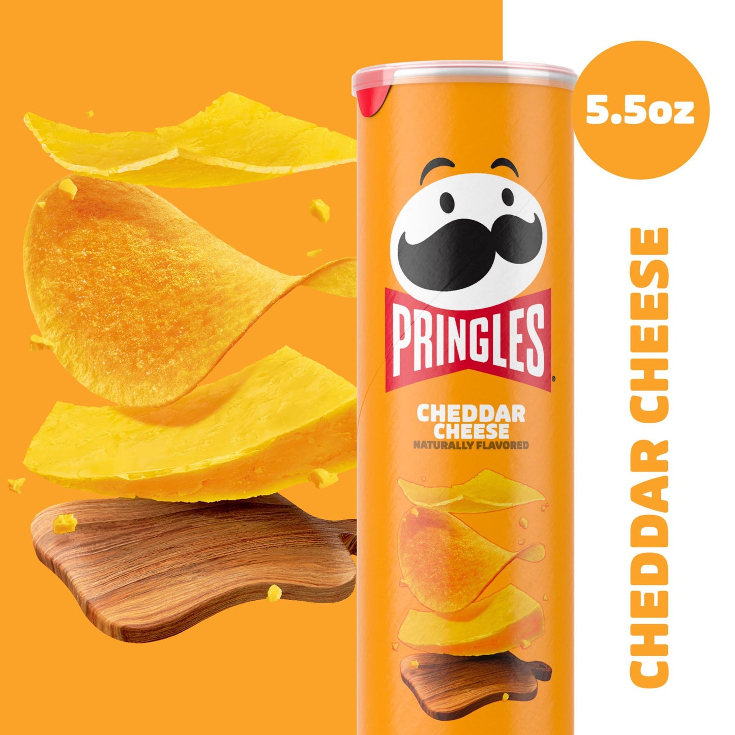 Pringles Cheddar Cheese Potato Crisps Chips, 5.5 oz