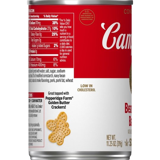 Campbell's Condensed Bean with Bacon Soup, 11.25 oz Can