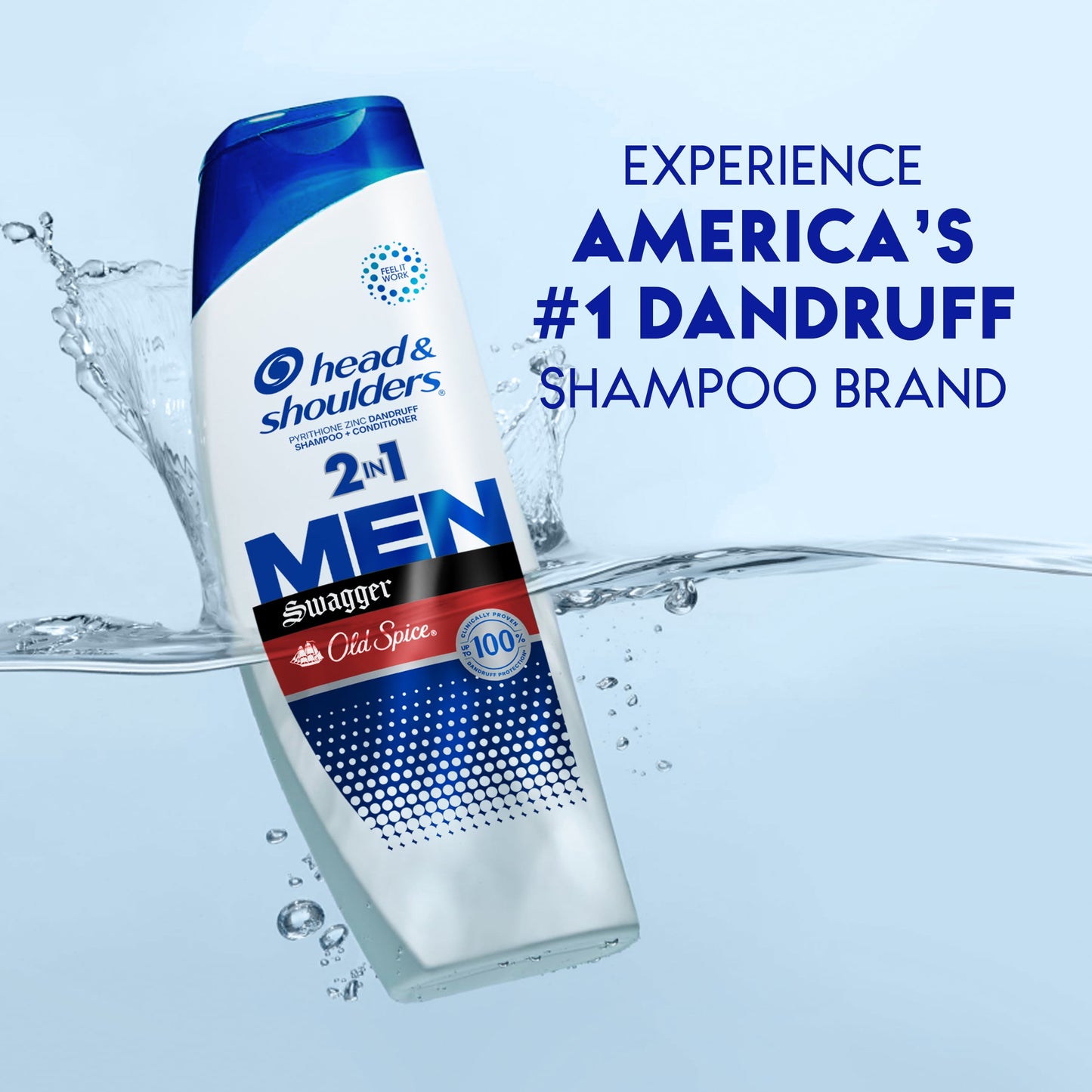 Head & Shoulders Mens 2 in 1 Dandruff Shampoo and Conditioner, Old Spice Swagger, 12.5 oz