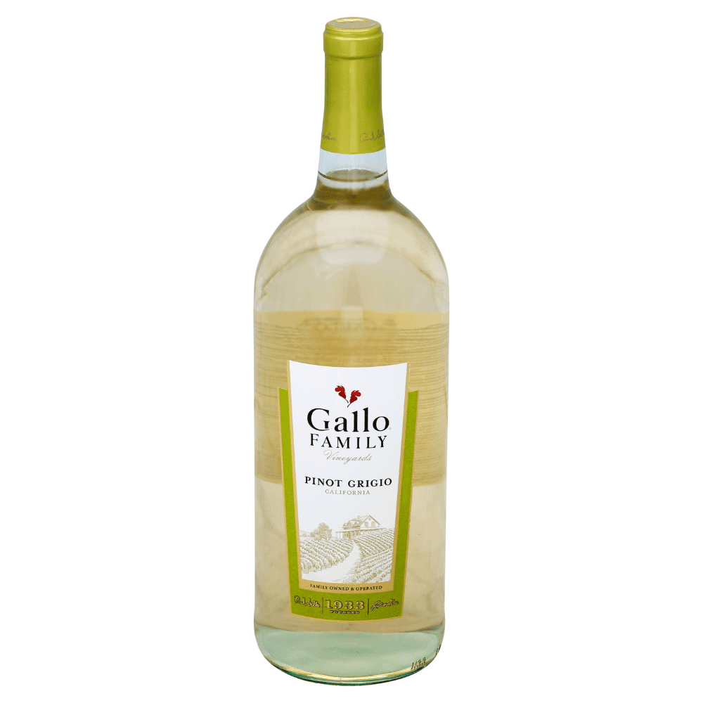 Gallo Family Vineyards Pinot Grigio, California White Wine 1.5L Glass Bottle