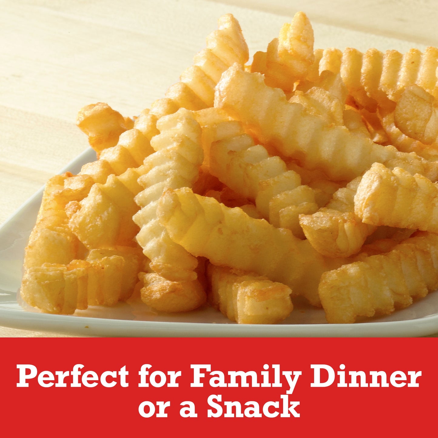 Ore-Ida Ready in 5 Extra Crispy Crinkle Cut Fries, French Fried Microwavable Frozen Potatoes, 4.75 oz Box