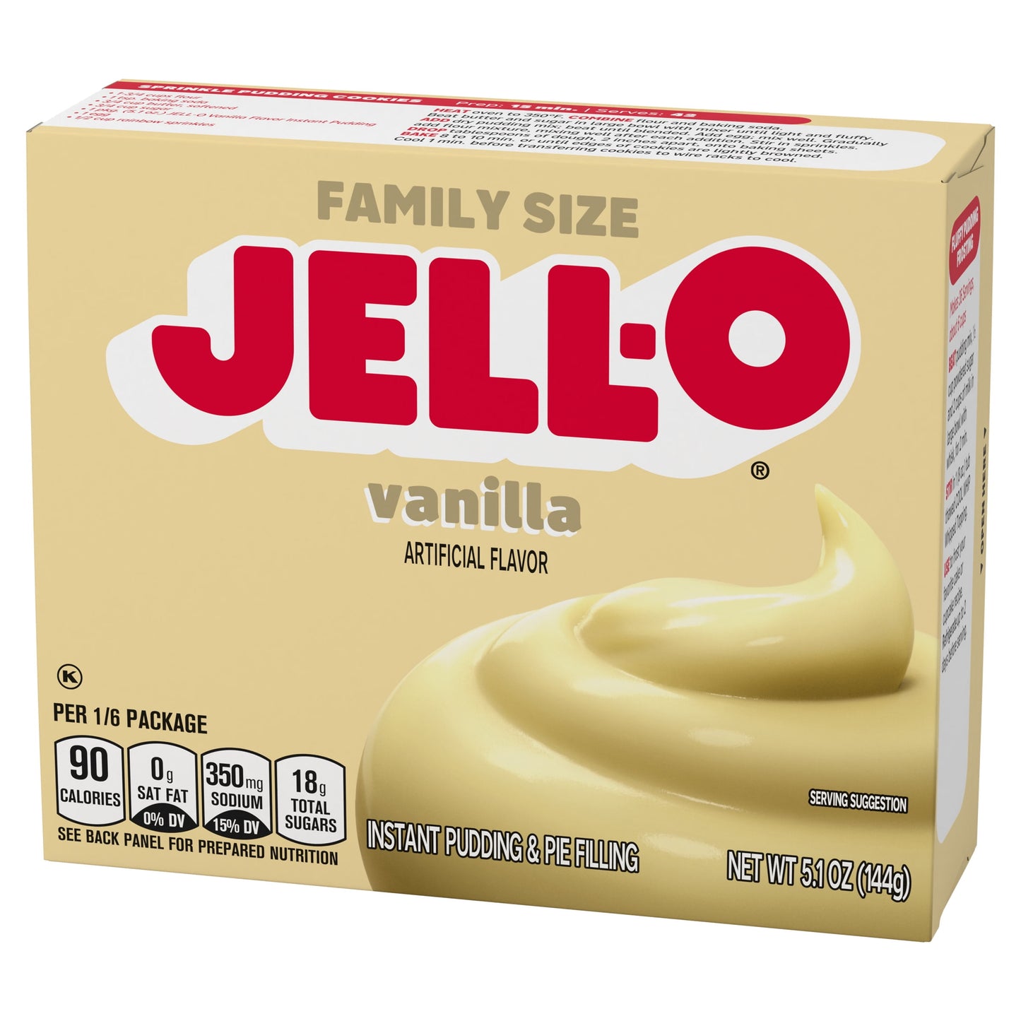 Jell-O Vanilla Instant Pudding Mix & Pie Filling, 5.1 oz. Box