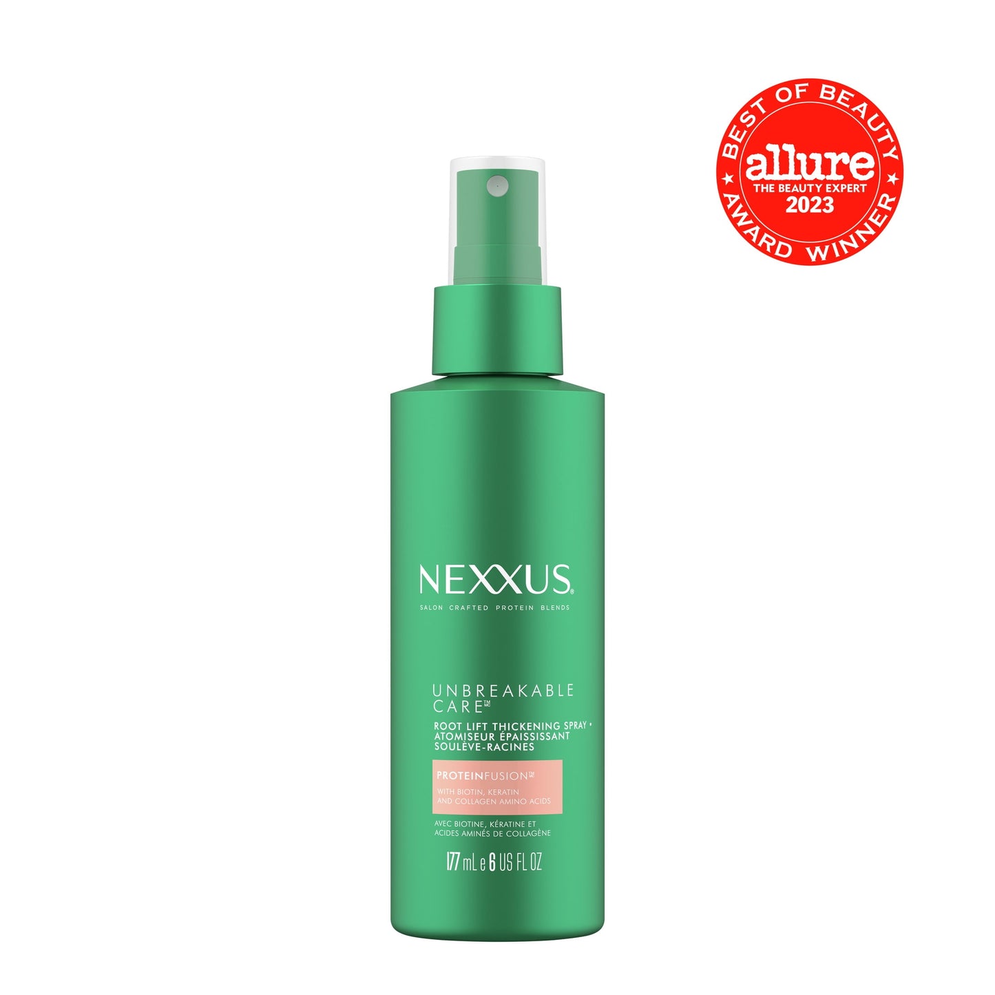 Nexxus Unbreakable Care Root Lift Thickening Women's Hairspray with Biotin, 6 fl oz