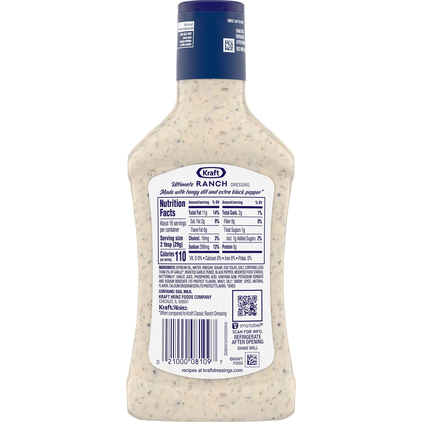 Kraft Deluxe Ultimate Ranch Dressing, 16 oz Bottle