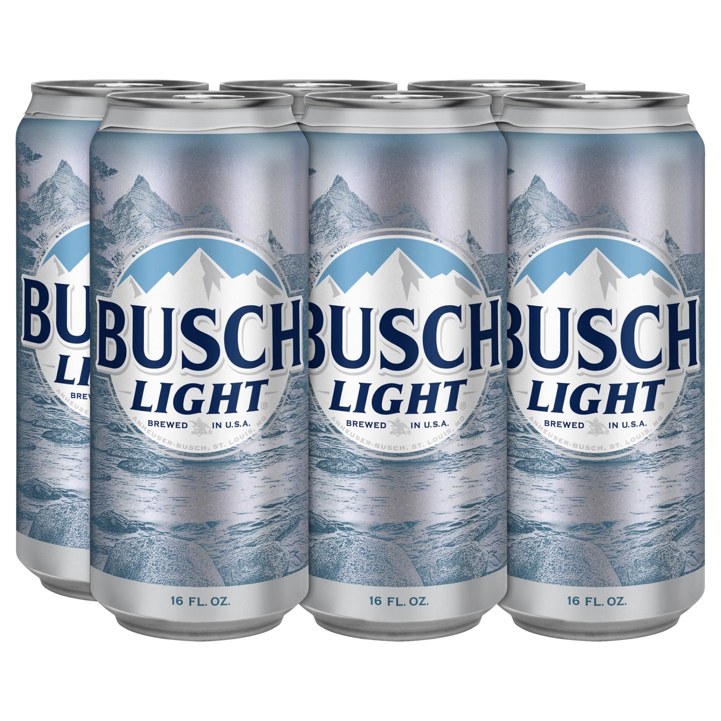 Busch Light Beer, 6 Pack Beer, 16 fl oz Cans, 4.1% ABV, Domestic