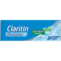 Claritin 24 Hour Non-Drowsy Allergy Medicine, Antihistamine Cool Mint Chewable Tablet, 24 Ct