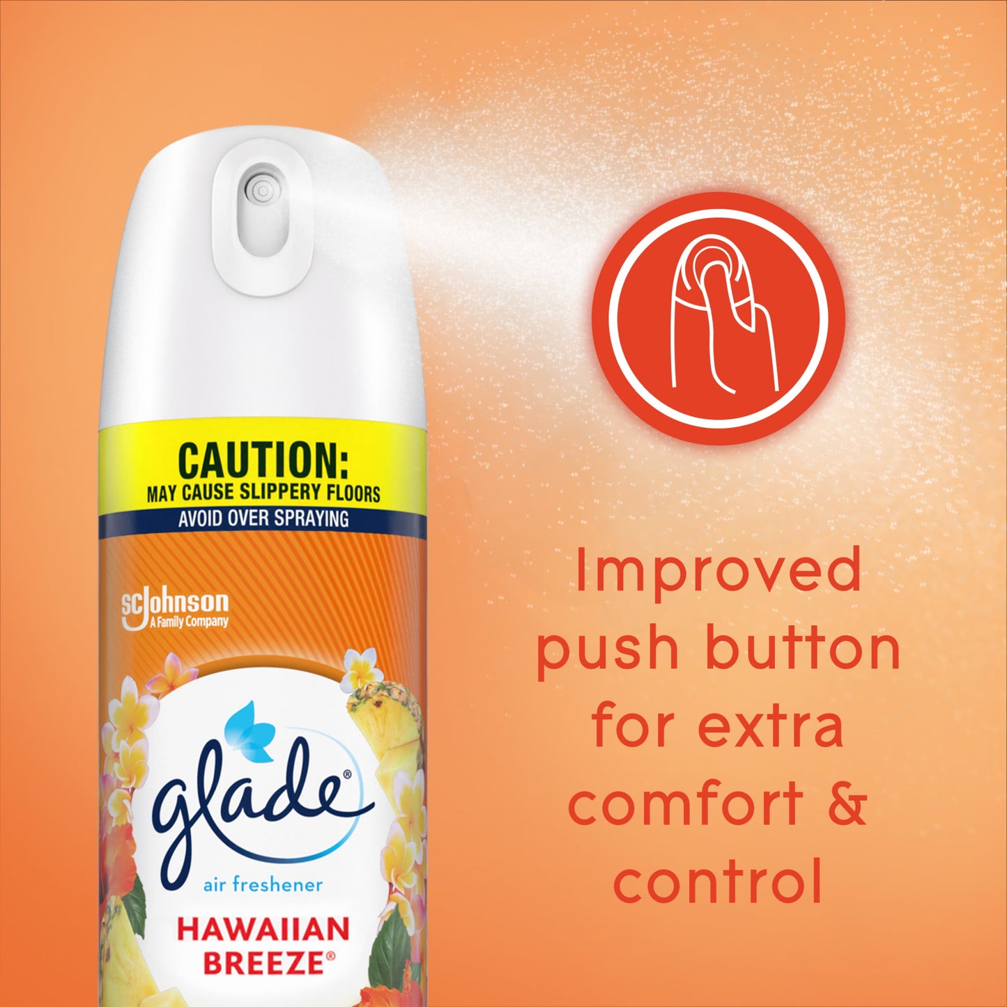 Glade Aerosol Spray, Air Freshener for Home, Hawaiian Breeze Scent, Fragrance Infused with Essential Oils, Invigorating and Refreshing, with 100% Natural Propellent, 8.3 oz