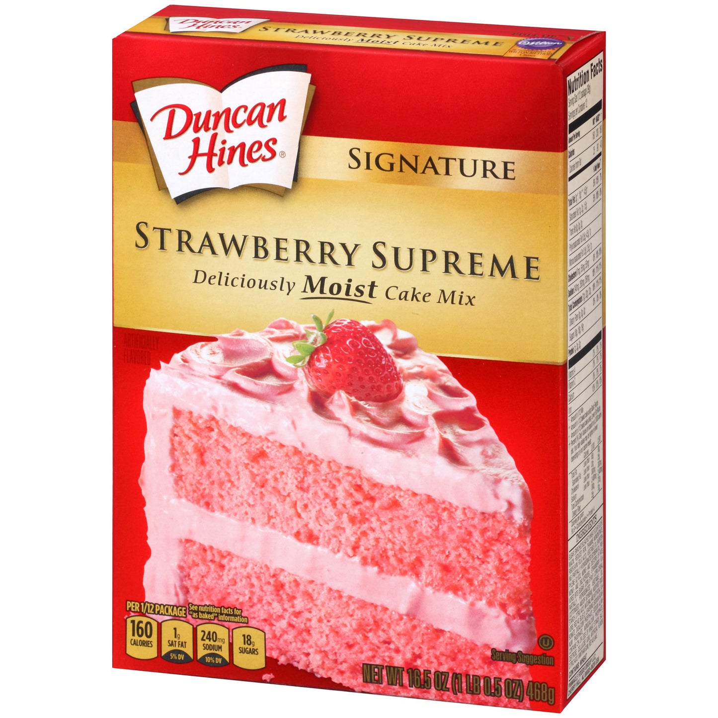 Duncan Hines Moist Deluxe Strawberry Supreme Cake Mix 18.25 oz