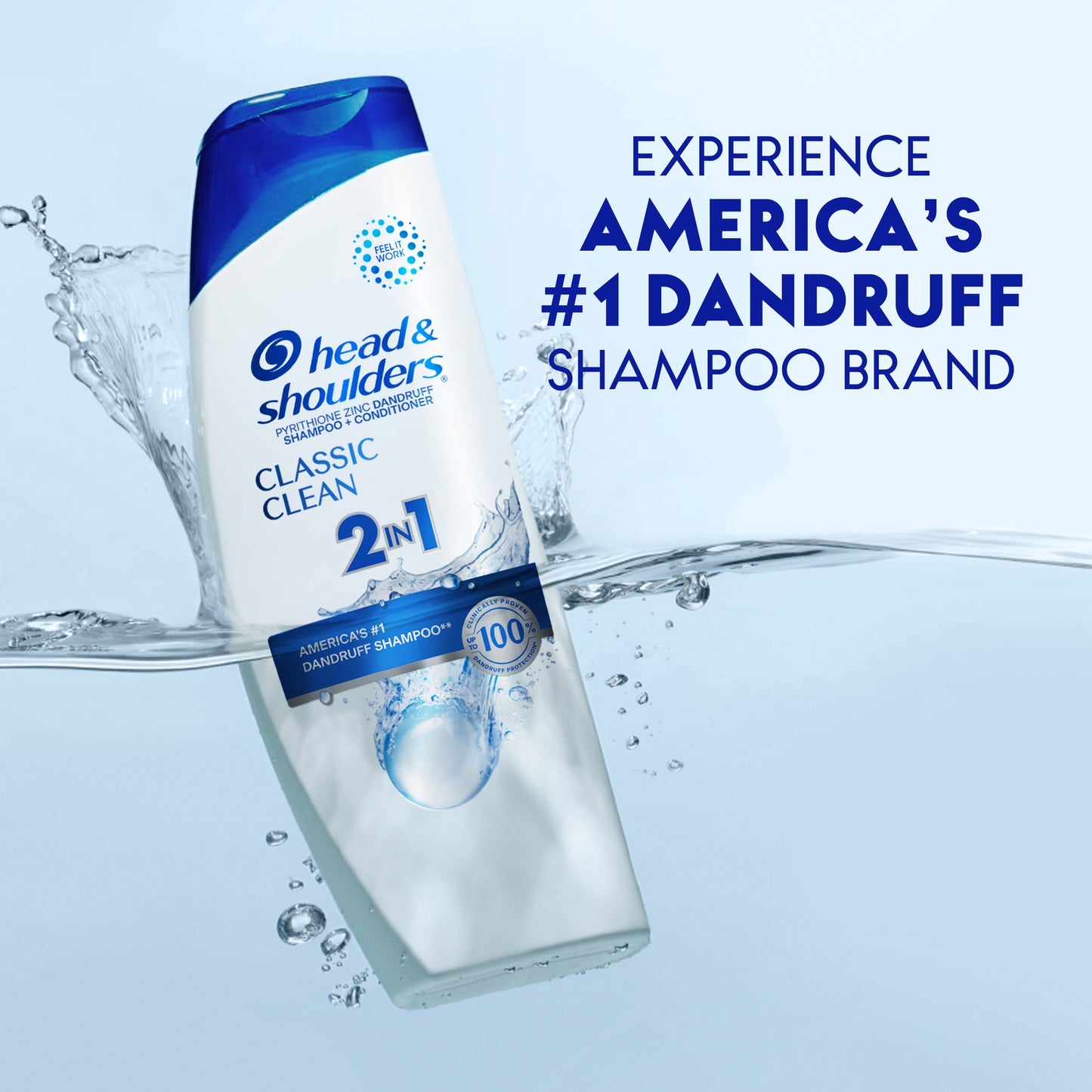 Head & Shoulders 2 in 1 Dandruff Shampoo and Conditioner, Classic Clean, 12.5 fl oz