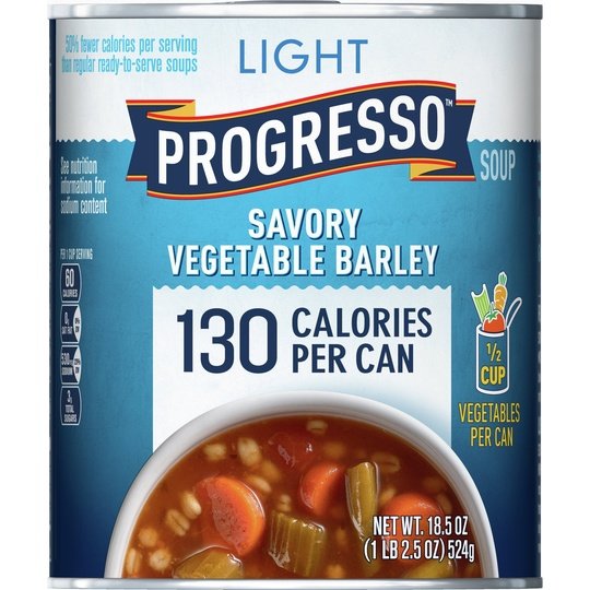 Progresso Light, Savory Vegetable Barley Canned Soup, 18.5 oz.