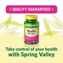 Spring Valley Biotin Softgels Dietary Supplement, 5,000 mcg, 240 Count