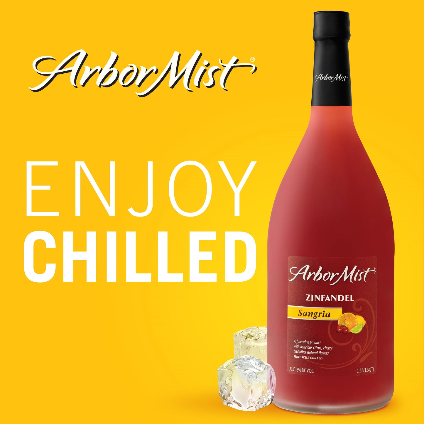 Arbor Mist Sangria Zinfandel, Fruit Wine, 1.5 L Glass Bottle