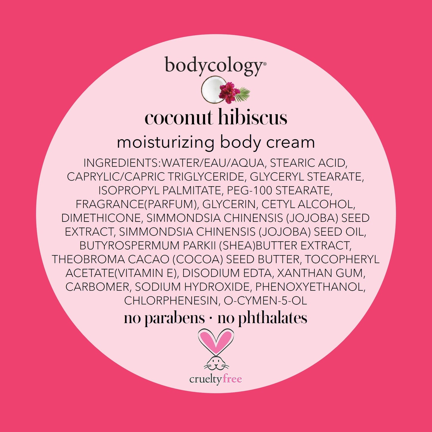 Bodycology Coconut Hibiscus Moisturizing Body Cream, 8 oz