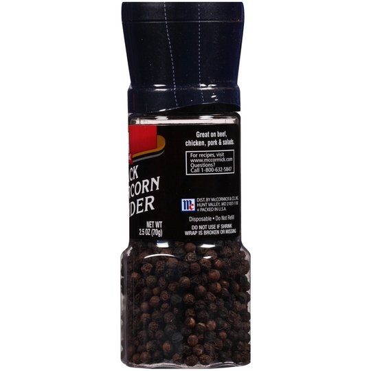 McCormick Black Peppercorn Grinder, 2.5 oz Pepper & Peppercorns