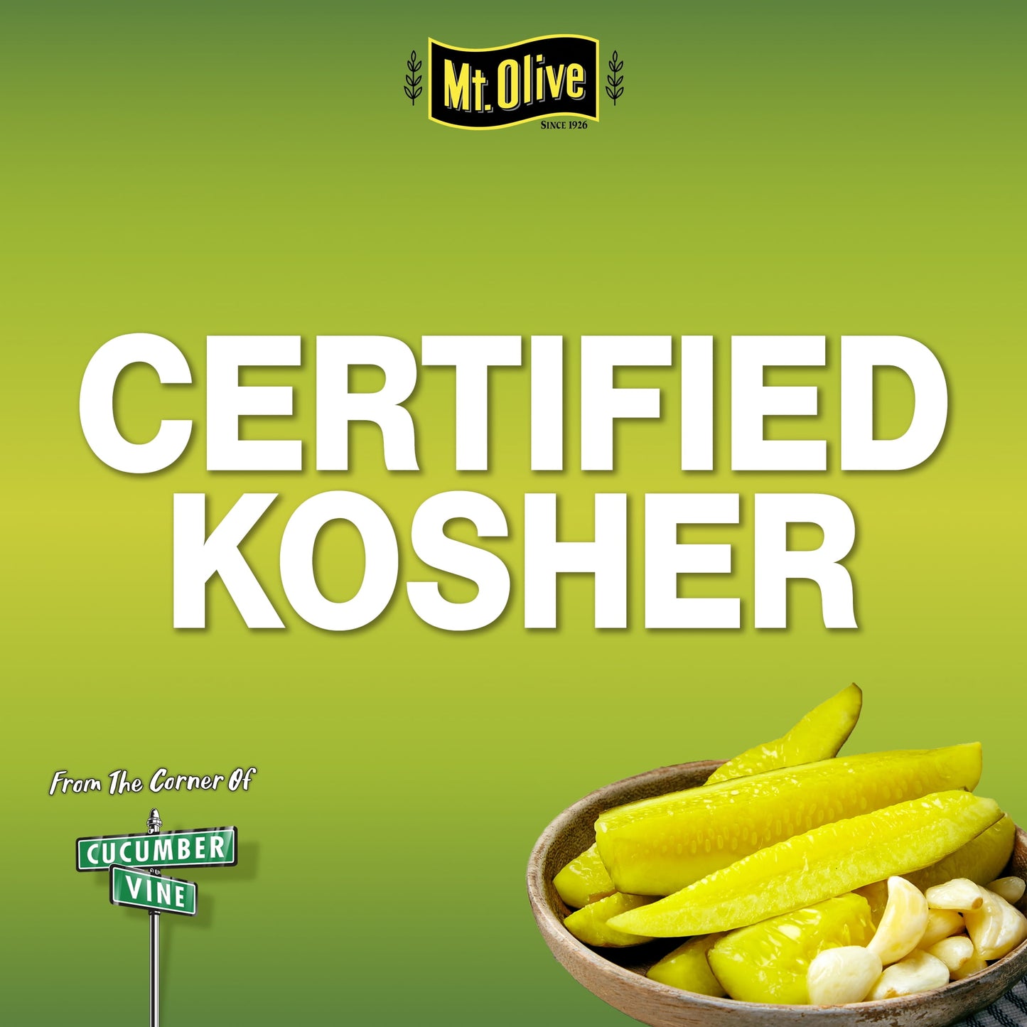 Mt. Olive Whole Kosher Dill Pickles, 128 fl oz Jar