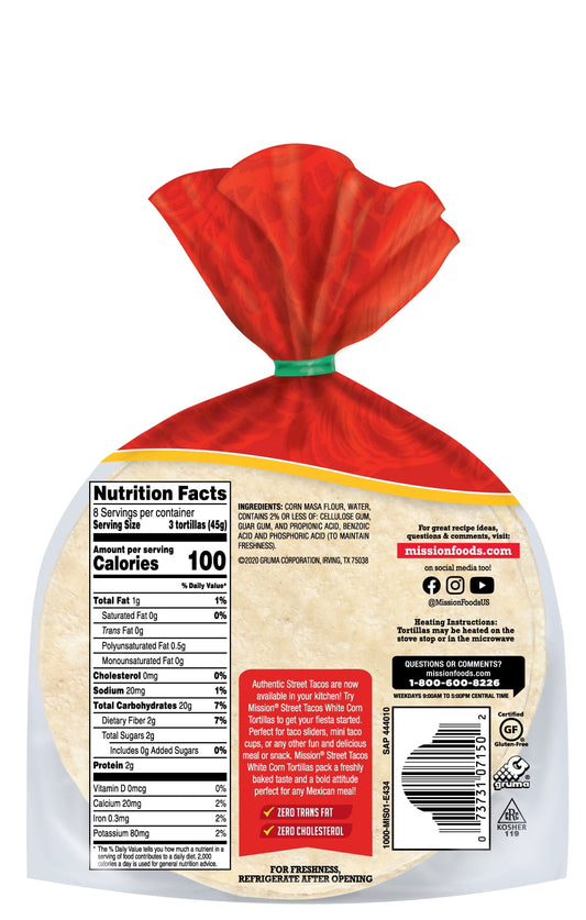 Mission Street Taco Corn Tortillas, 24 Count