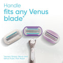 Venus Deluxe Smooth Sensitive Women's Razor Handle + 2 Blade Refills