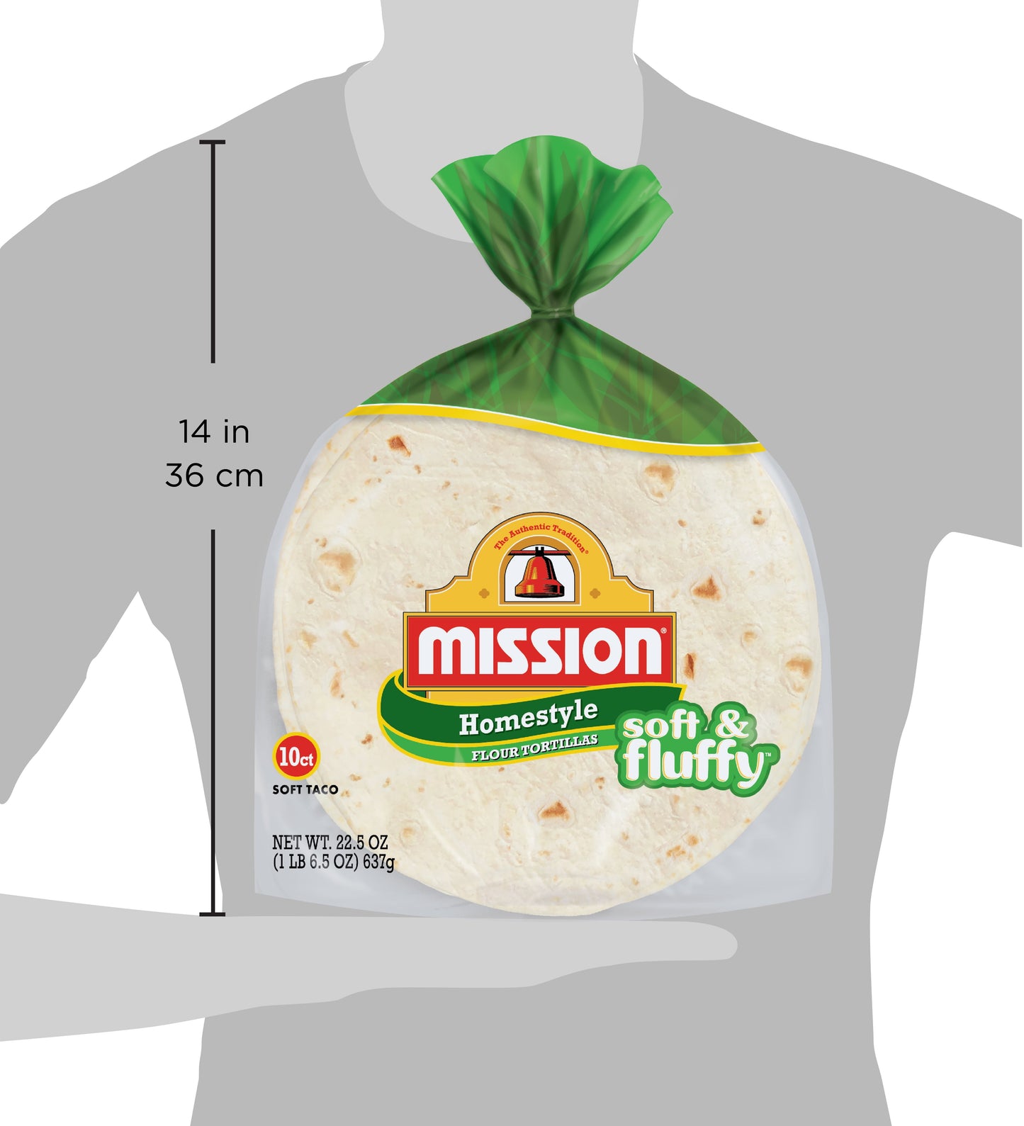 Mission Soft & Fluffy Homestyle Flour Tortillas, 10 Count