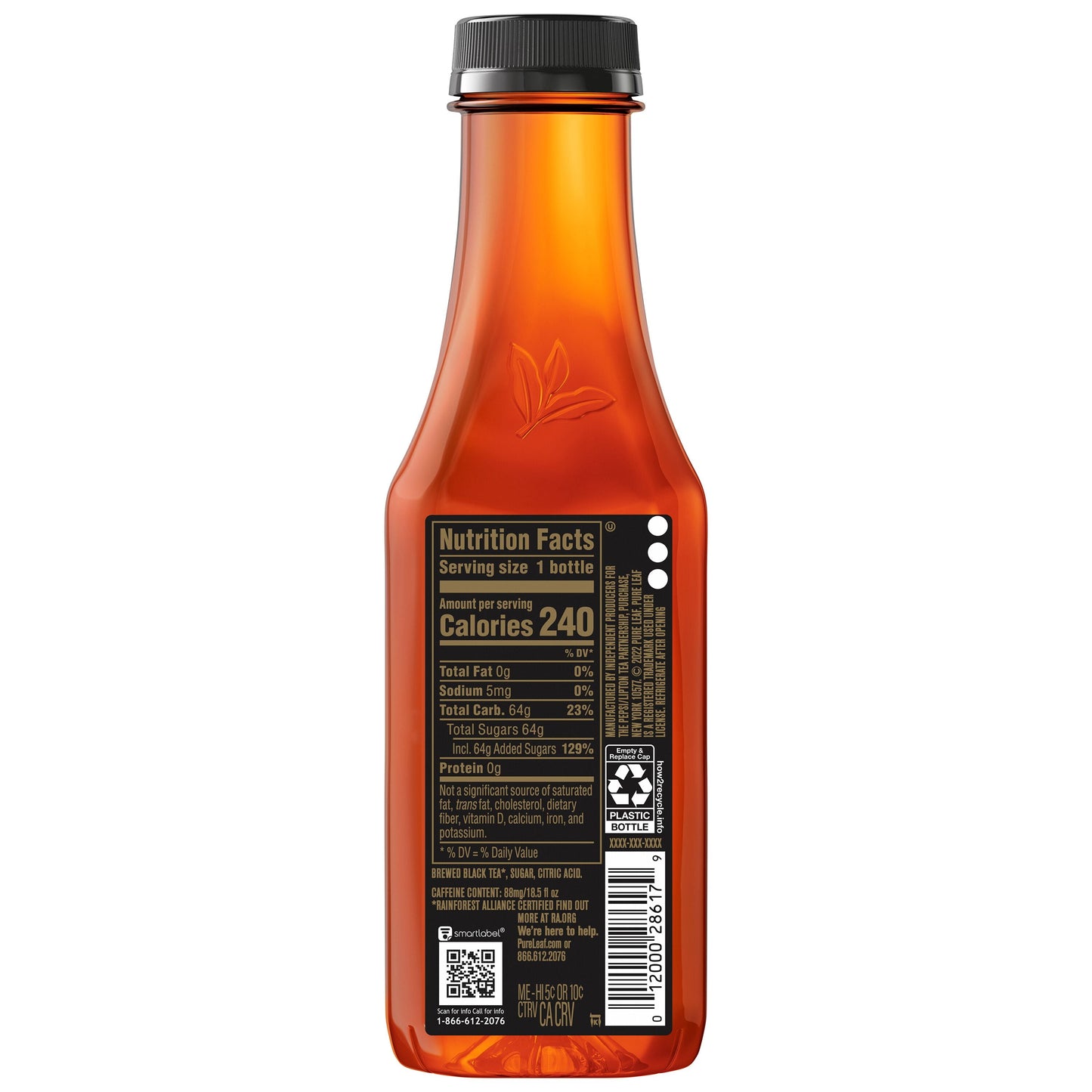 Lipton Pure Leaf Extra Sweet Tea 18.5 fl. oz. Plastic Bottle