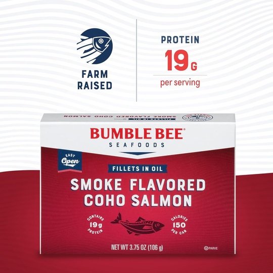 Bumble Bee Smoke Flavored Coho Salmon Fillets in Oil, 3.75 oz