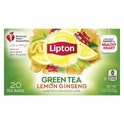 Lipton Green Tea, Lemon Ginseng, Can Help Support a Healthy Heart, Tea Bags 20 Count Box