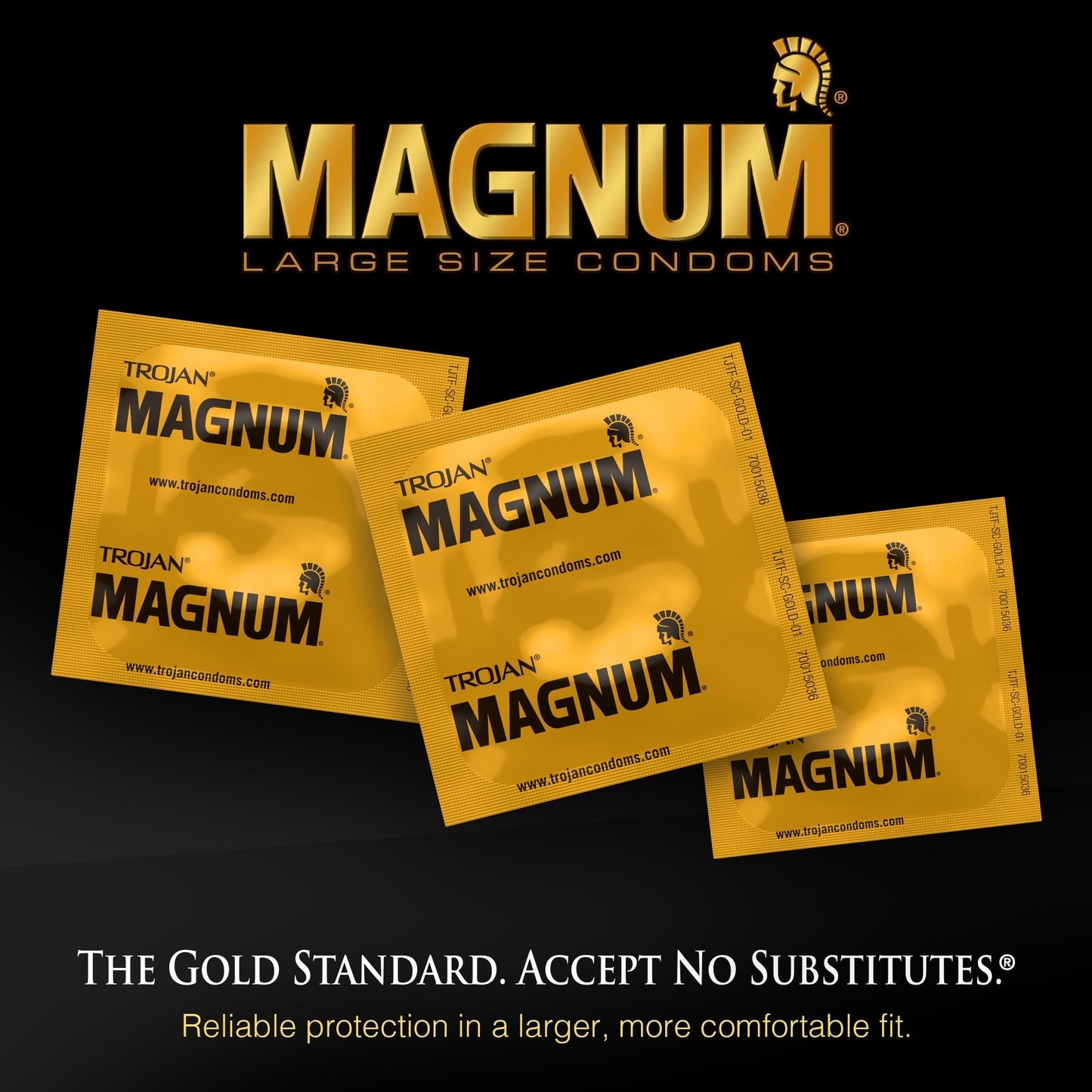 TROJAN Magnum BareSkin Lubricated Large Condoms, Lubricated Condoms, 24 Count Value Pack