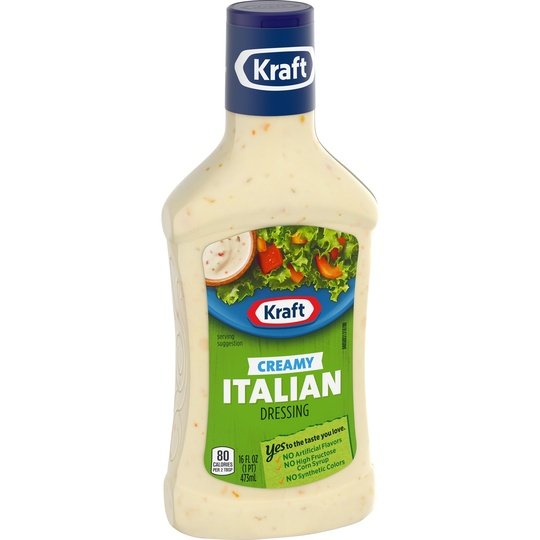 Kraft Creamy Italian Salad Dressing, 16 fl oz Bottle