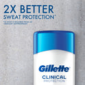 Gillette Antiperspirant Deodorant for Men, Clinical Clear Gel, Cool Wave, 72 Hr. Sweat Protection, 2.6 oz