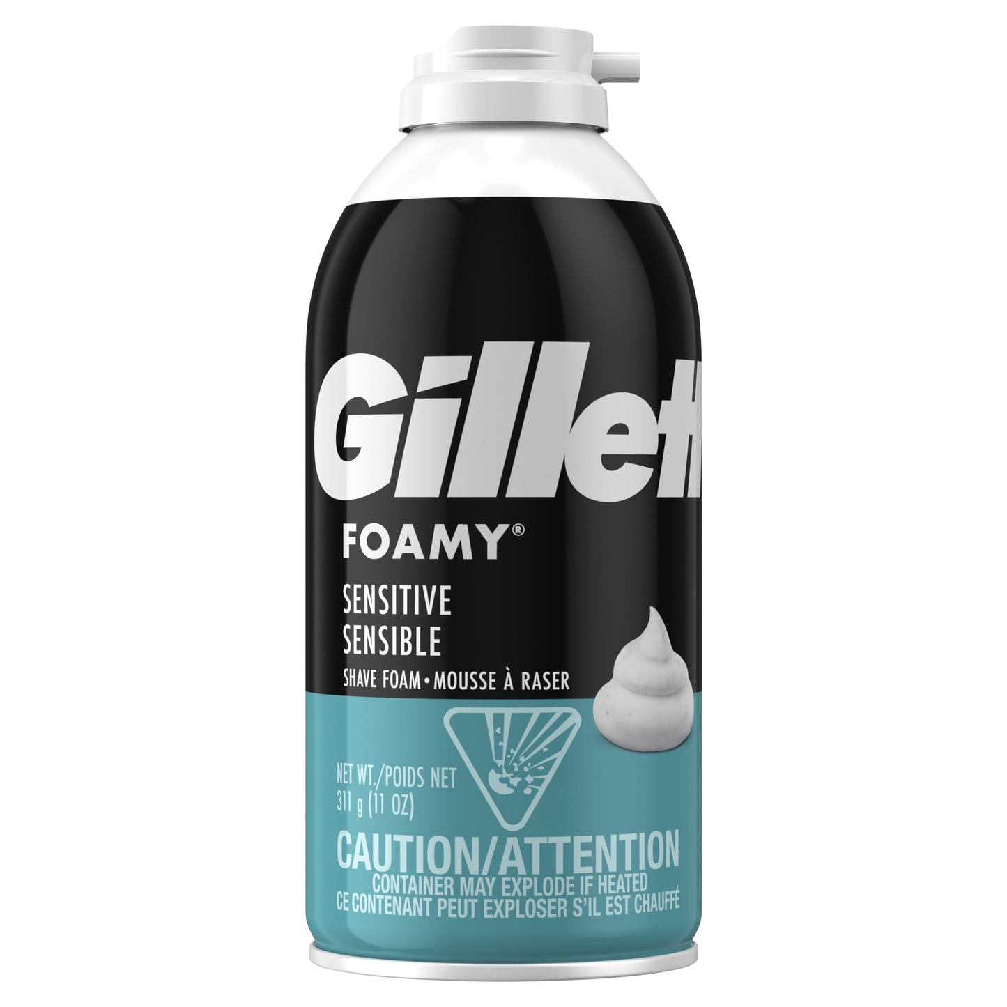 Gillette Foamy Sensitive Shave Foam For Men, Sensitive Skin, 11 oz