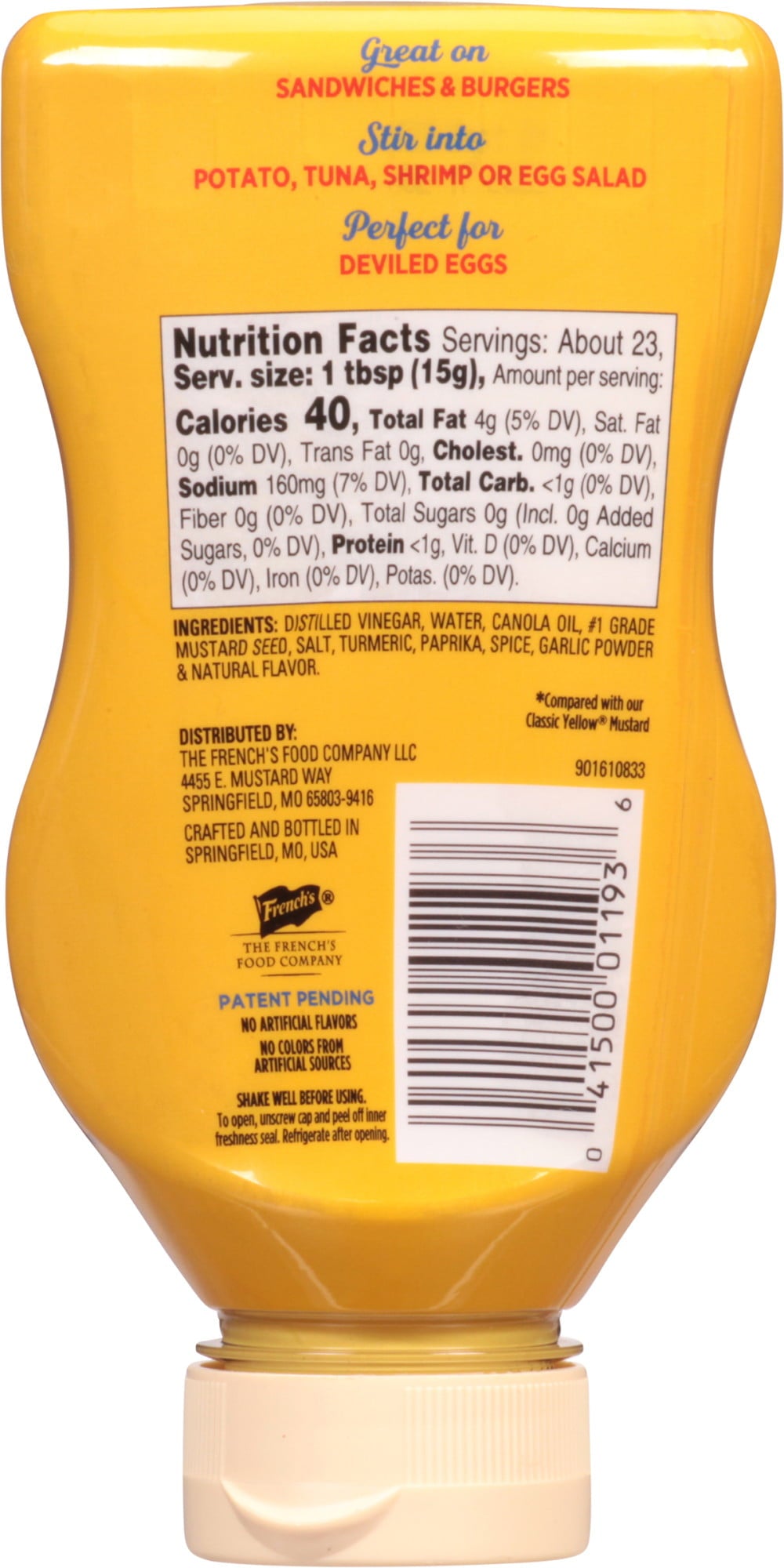 French's Creamy Mustard Yellow, 12 oz Mustards