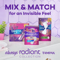 Always Radiant Feminine Pads with Wings, Size 1, Regular Absorbency, Scented, 30 Count