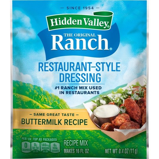 Hidden Valley Gluten Free Buttermilk Ranch Salad Dressing and Seasoning Mix, 0.4 oz