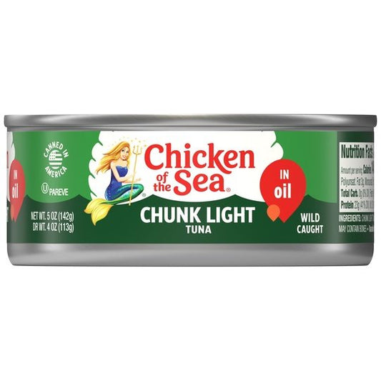 Chicken of the Sea Chunk Light Tuna in Oil, 5 oz Can