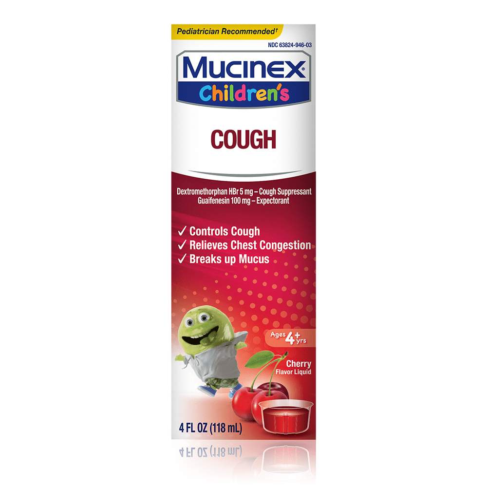 Mucinex Children's Cough Medicine , Chest Congestion Relief, Cherry, 4 fl oz