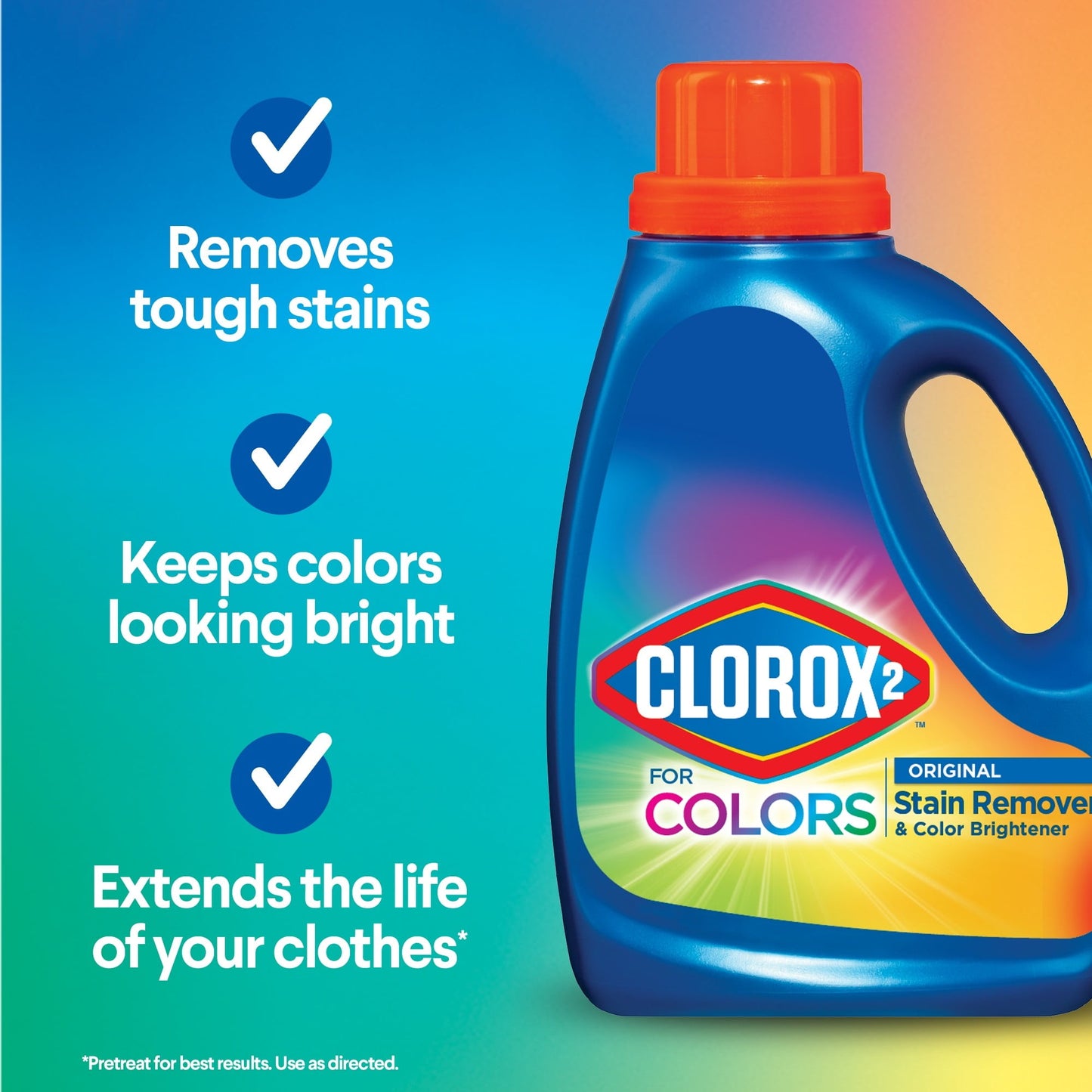 Clorox 2 for Colors - Stain Remover and Color Brightener, 33 Ounces