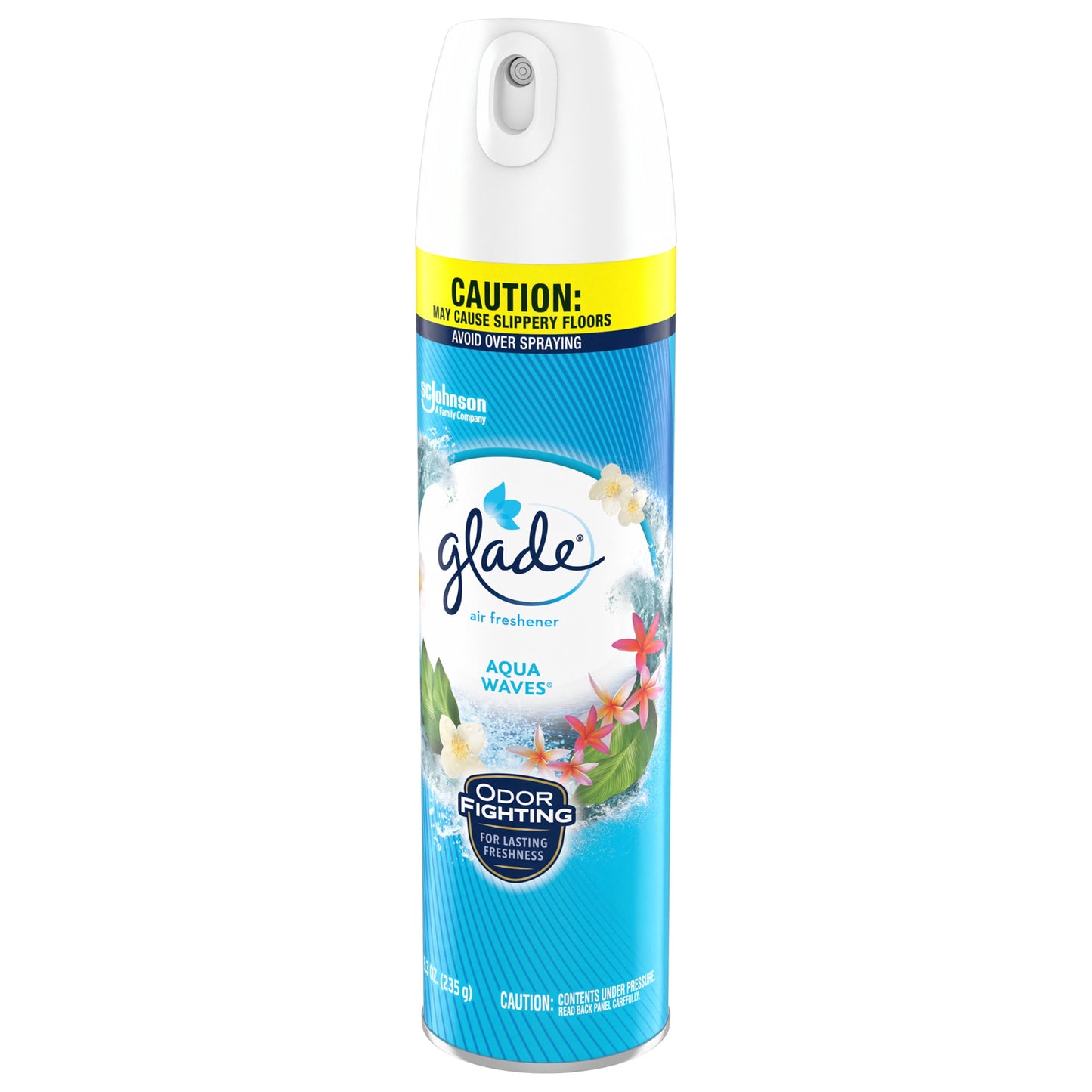 Glade Aerosol Spray, Air Freshener for Home, Aqua Waves Scent, Fragrance Infused with Essential Oils, Invigorating and Refreshing, with 100% Natural Propellent, 8.3 oz