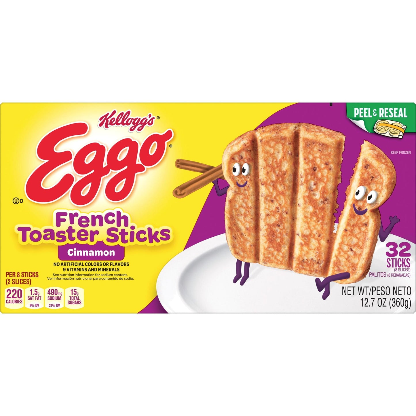 Eggo Cinnamon French Toast Sticks, 12.7 oz, 32 Count (Frozen), Regular