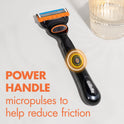 Gillette Fusion5 Power Men's Razor Handle, Orange, 1 Blade Refill