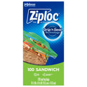 Ziploc® Brand Sandwich Bags with Grip 'n Seal Technology, 100 Count