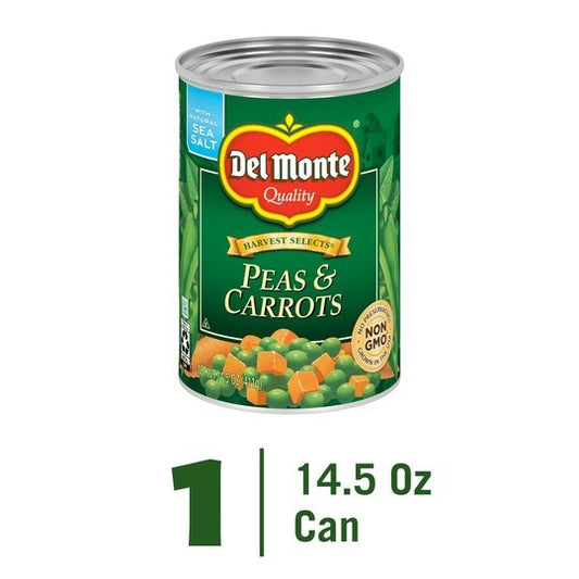 Del Monte Peas & Carrots, Canned Vegetables, 14.5 oz Can