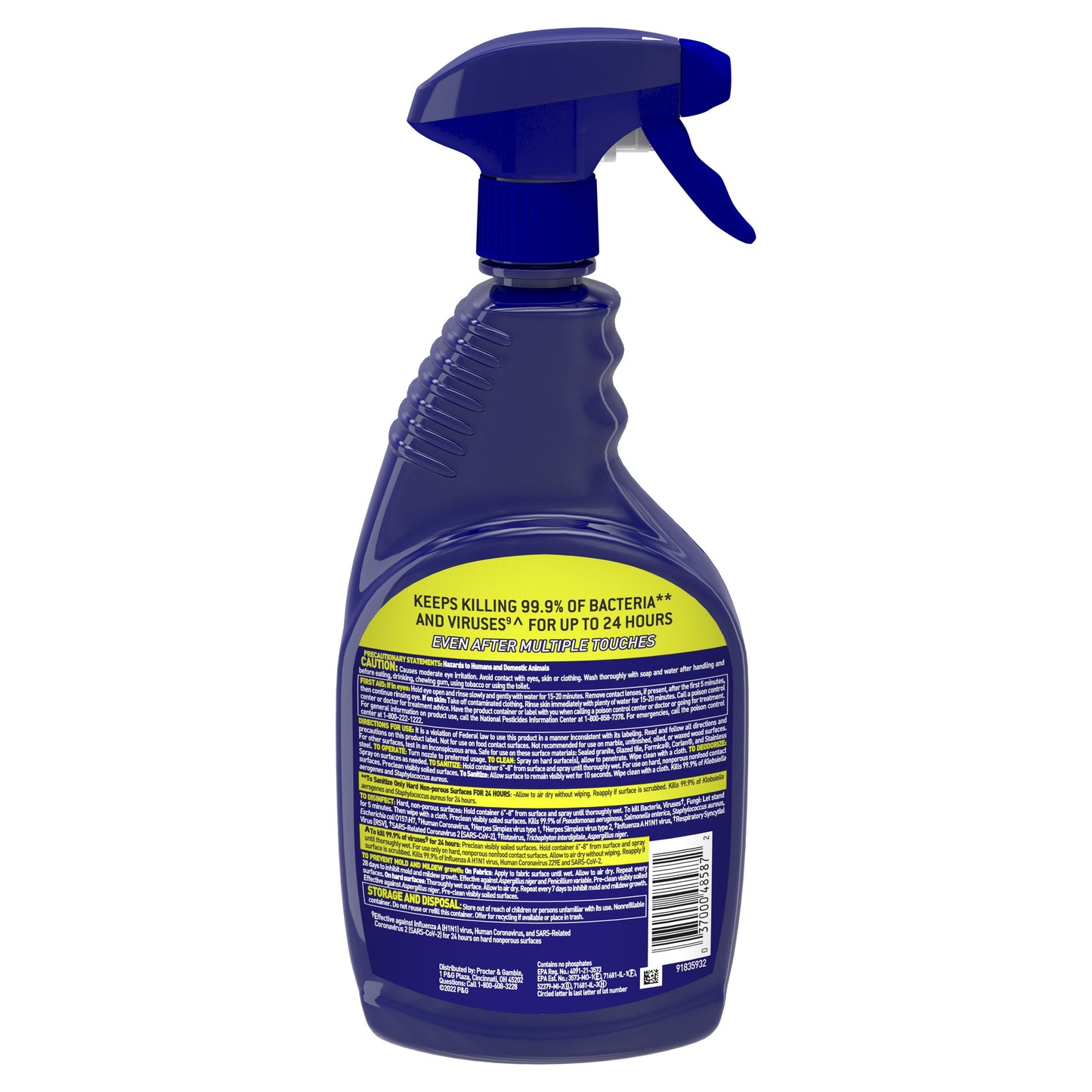 Microban 24 Hour Multi-Purpose Cleaner and Disinfectant Spray, Fresh Scent, 32 fl oz