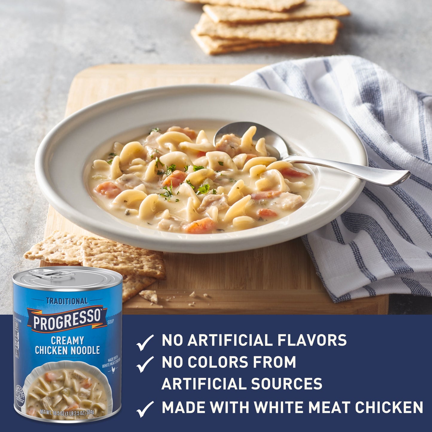 Progresso Traditional, Creamy Chicken Noodle Canned Soup, 18.5 oz.