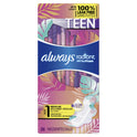 Always Radiant Teen Pads with Wings, Size 1, Regular Absorbency, 28 CT