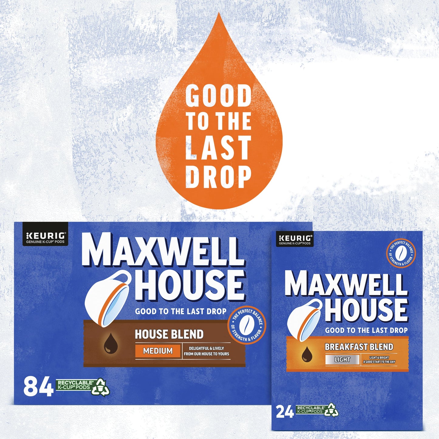 Maxwell House Light Roast Breakfast Blend Coffee K-Cup Pods, 24 ct Box